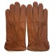 Gants en cuir de cerf chocolat " MARC ".