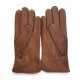 Leather gloves of deer chocolate " MARC "