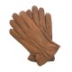 Leather gloves of deer chocolate " MARCUS "