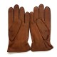 Gants en cuir de cerf chocolat " MARCUS ".