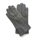 Leather Gloves of lamb grey navy "MARTIN"