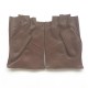 Leather mittens of lamb havana "PILOTE".