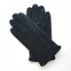 Leather gloves lamb black "GEORGES".