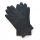 Leather gloves of lamb black and storm"GUILHEM".