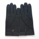 Gants en cuir d'agneau noir gris foncé"GUILHEM".