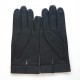 Leather gloves of lamb black and storm"GUILHEM".