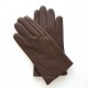 Leather gloves of lamb brown "STEEVE".