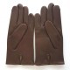 Gants en cuir d'agneau marron "STEEVE BIS".