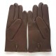 Leather gloves of lamb brown "STEEVE".