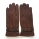 Gants en cuir d'agneau chocolat "BASILE".