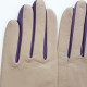Leather gloves of lamb putty amethyst "ELISA"..