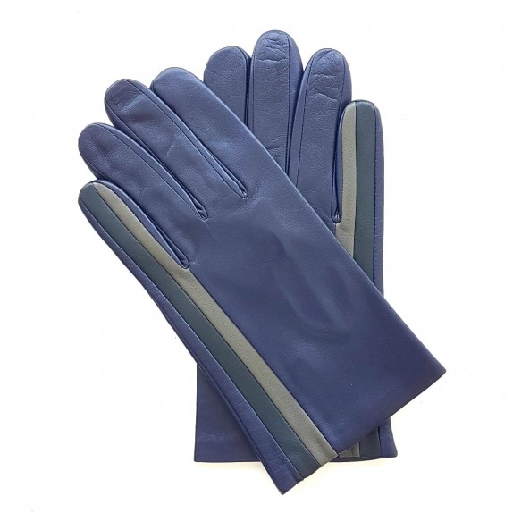 Gants en cuir d'agneau prune, noir, gris "AKANO".