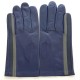 Leather gloves of lamb damson, black, grey "AKANO".