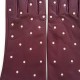 Leather gloves of lamb cassis and pink "COCCINELLE"