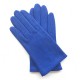 Leather gloves of lamb blue "LINA".