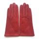 Gants en cuir d'agneau rouge "LINA".