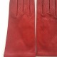 Leather gloves of lamb red "LINA".
