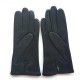 Leather gloves of lamb black "CARMELINA".