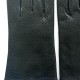 Gants en cuir d'agneau noir "CARMELINA".