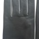 Leather gloves of lamb black and grey "TWIN H"
