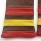 Leather Gloves of lamb havana yellow and red "DONILLE"