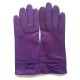 Leather gloves of lamb amethyst "ANEMONE"