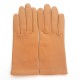 Leather gloves of lamb caramel "CAPUCINE".