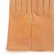 Leather gloves of lamb caramel "CAPUCINE".