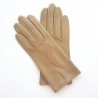 Leather gloves of lamb lime "CAPUCINE"