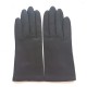 Leather gloves of lamb ebony "CAPUCINE"