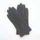 Leather gloves of lamb ebony "CAPUCINE".