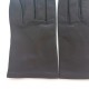 Leather gloves of lamb ebony "CAPUCINE".