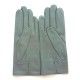 Leather gloves of lamb celadon "CAPUCINE"