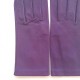 Leather gloves of lamb eggplant "CAPUCINE".