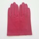 Leather gloves of lamb orchid "CAPUCINE"