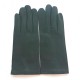 Leather gloves of lamb evergreen "COLOMBE"