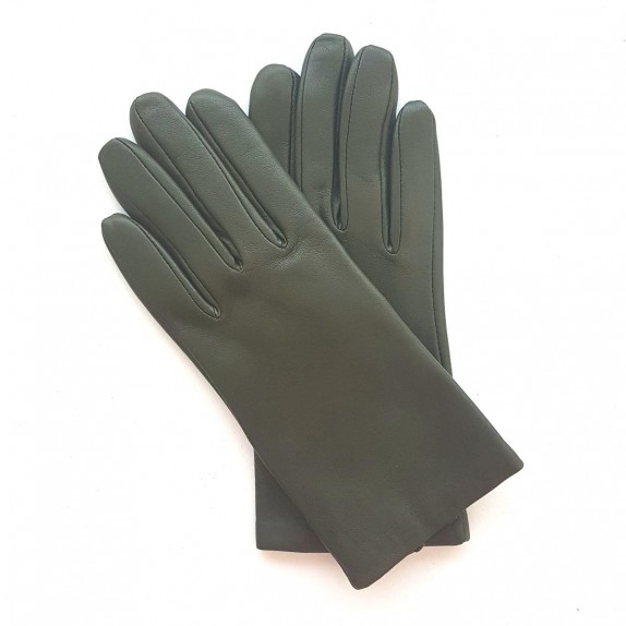 Leather gloves of lamb fir "CAPUCINE"