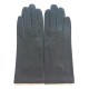 Leather gloves of lamb grey "CAPUCINE".