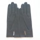 Leather gloves of lamb grey "CAPUCINE".