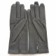 Leather gloves of lamb grey "CAPUCINE".