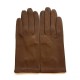 Leather gloves of lamb pecan "CAPUCINE"