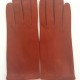 Leather gloves of lamb rust "CAPUCINE"