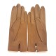 Gants en cuir d'agneau mastic "CAPUCINE".