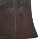 Leather gloves of lamb dark chocolate "COLINE"