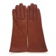 Gants en cuir d'agneau cognac "COLINE".