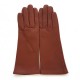 Leather gloves of lamb cognac "COLINE".