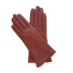 Leather gloves of lamb english tan "COLINE".
