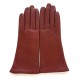 Gants en cuir d'agneau english tan "COLINE".