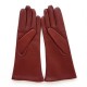 Gants en cuir d'agneau english tan "COLINE".