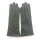 Leather gloves of lamb khaki lining cashmere "COLINE"